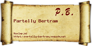 Partelly Bertram névjegykártya